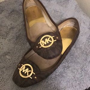 Authentic Micheal Kors Brown/gold flats.